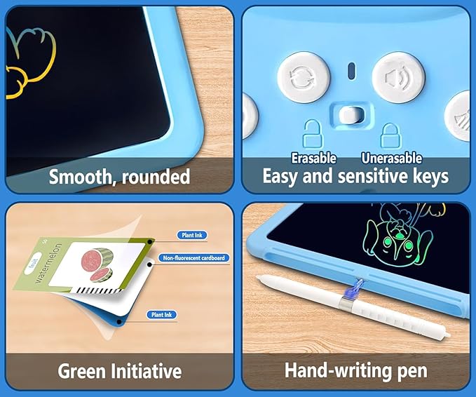 Talking Flash Cards with LCD Writing Tablet (Assorted Colours)
