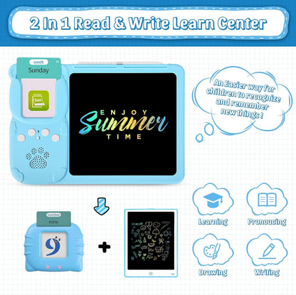 Talking Flash Cards with LCD Writing Tablet (Assorted Colours)