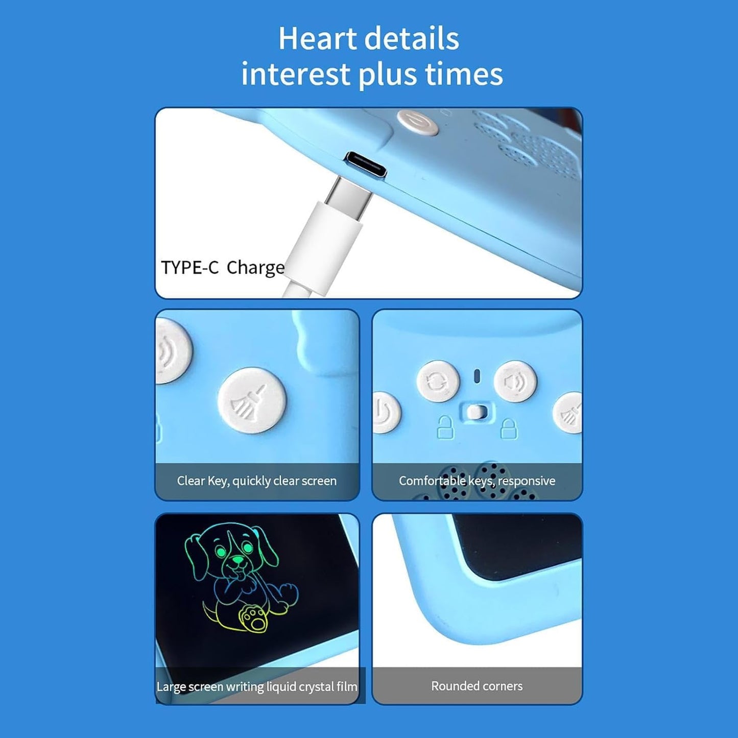 Talking Flash Cards with LCD Writing Tablet (Assorted Colours)