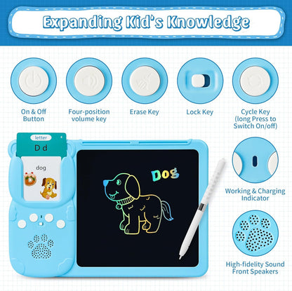 Talking Flash Cards with LCD Writing Tablet (Assorted Colours)