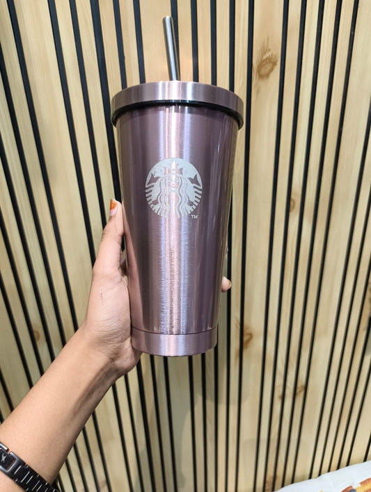 Rose Pink Starbucks Sipper