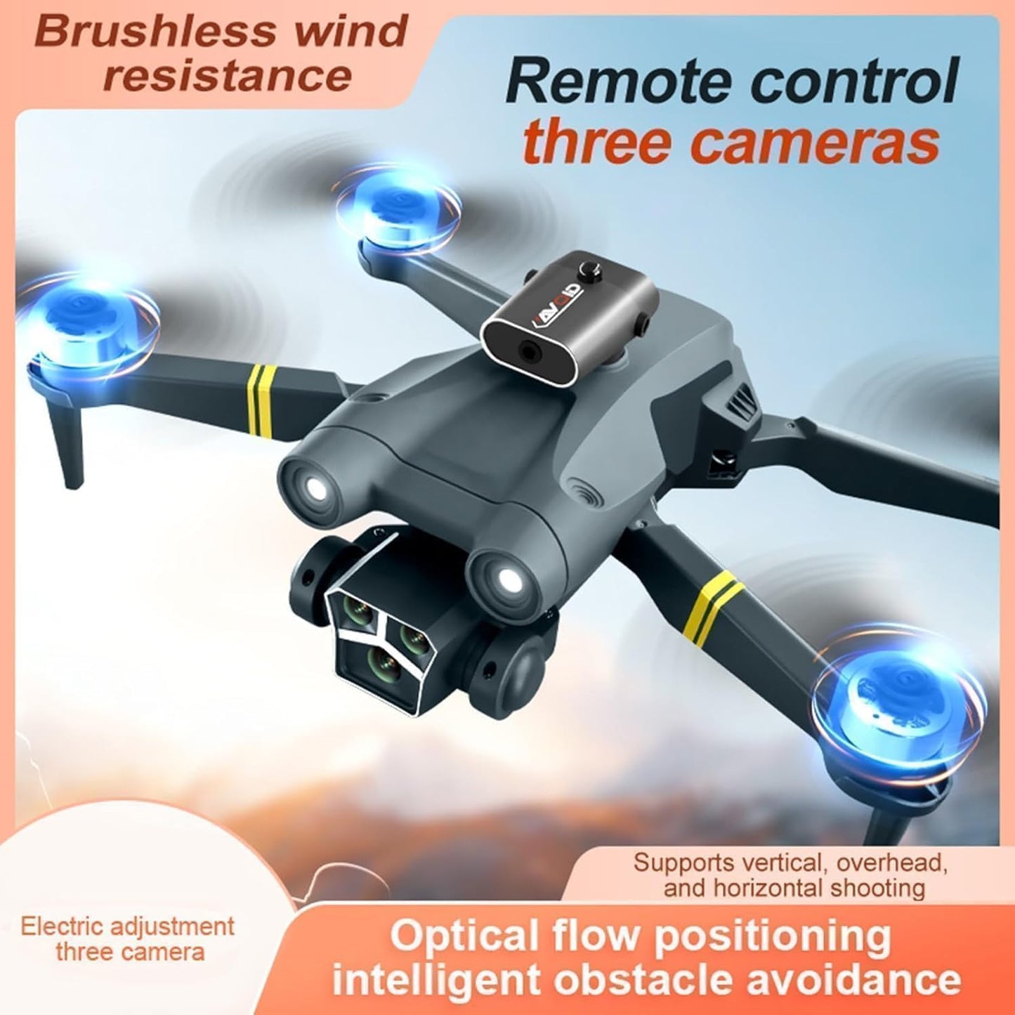 M3 Max Brushless Drone With 4k Camera (Pack of 1)