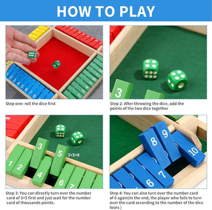 Classic 4-Sided Wooden Board Game