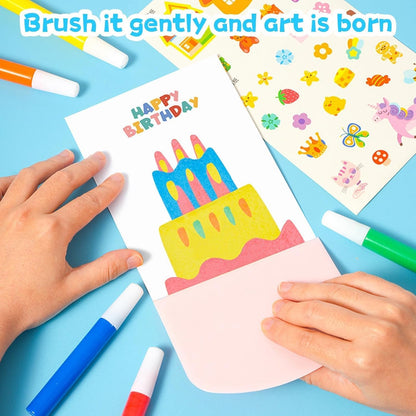 DIY Rainbow Scratch And Squeeze Dot Painting Art Kit