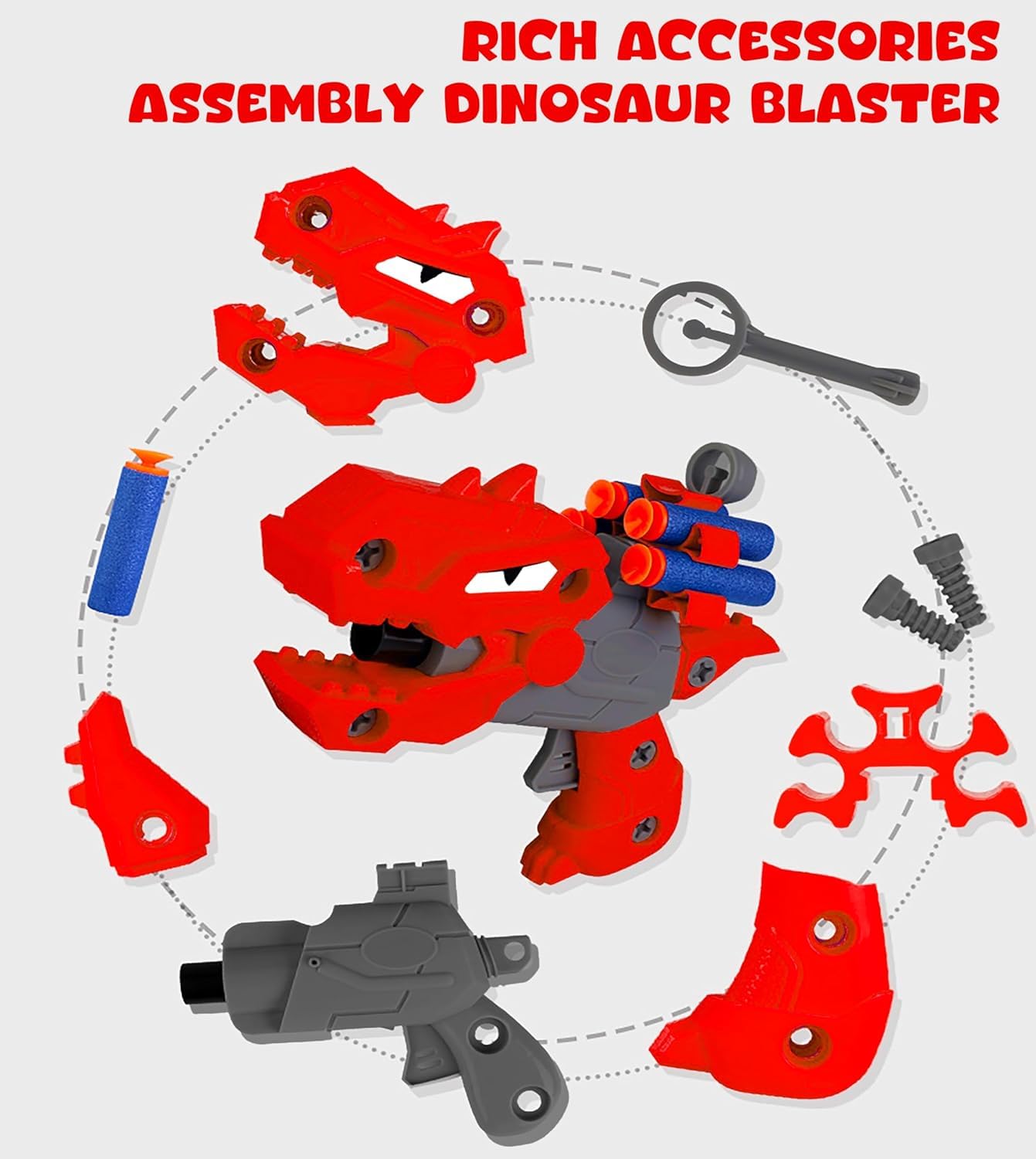 DIY Dinosaur Foam Blaster Toy Gun for Kids