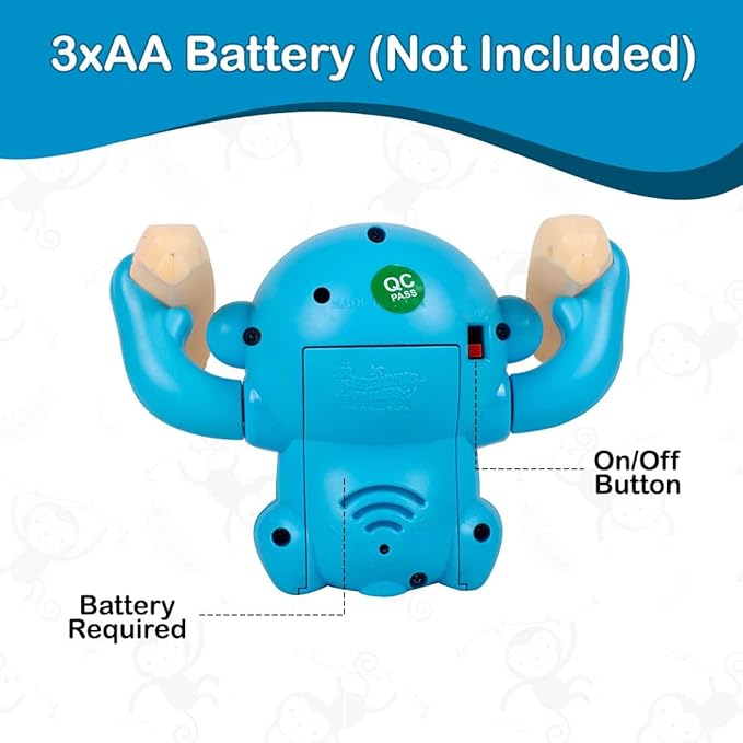 Battery Operated Voice Control Monkey Toy with Musical, Dancing, Spinning,Rolling and Sensor Feature for Gifts