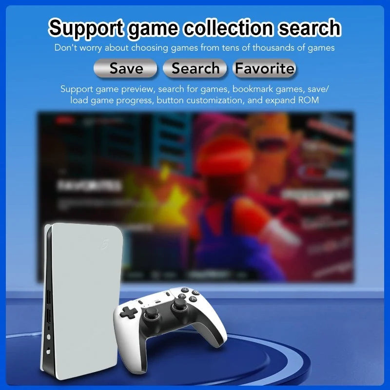 RS5 Game box| 46,000+ Classic Games | 2 Wireless Controllers | 4K HDMI Plug & Play
