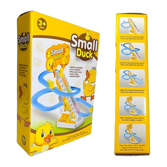 Musical Duck Toy Set with Sliding Ramp, Includes 4 Small Duck Figures, 24 cm