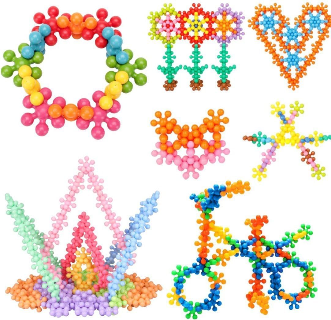 100 Pcs Star Shaped, Star Block Interlocking Blocks Colorful Star Building Blocks Educational Construction Blocks for Kids STEM Toys (Multicolor, 100Pcs) for 3+ Year