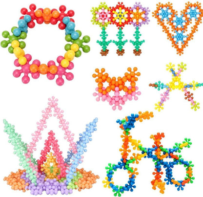 100 Pcs Star Shaped, Star Block Interlocking Blocks Colorful Star Building Blocks Educational Construction Blocks for Kids STEM Toys (Multicolor, 100Pcs) for 3+ Year