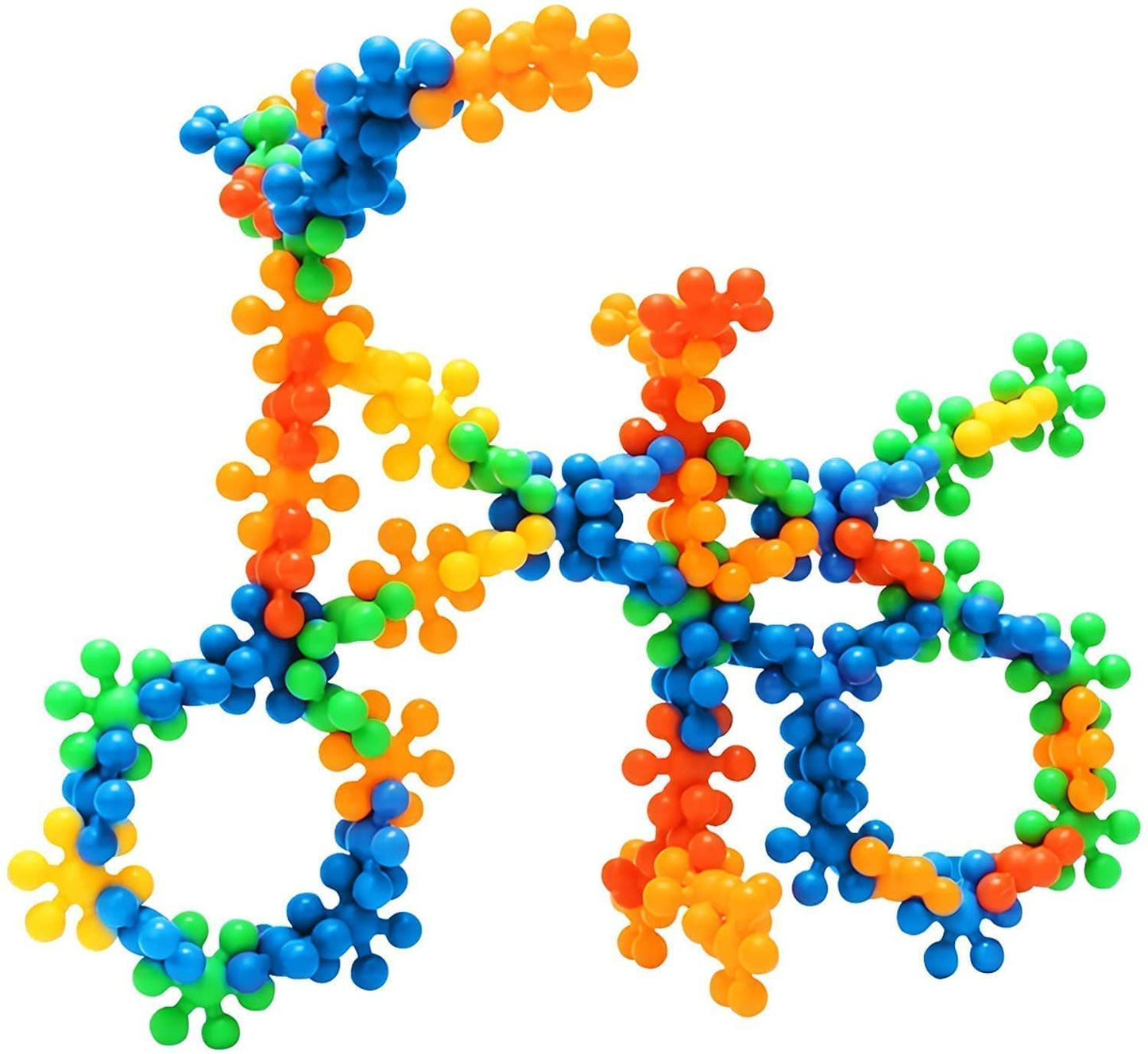 100 Pcs Star Shaped, Star Block Interlocking Blocks Colorful Star Building Blocks Educational Construction Blocks for Kids STEM Toys (Multicolor, 100Pcs) for 3+ Year