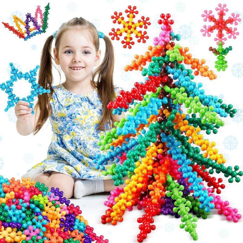 100 Pcs Star Shaped, Star Block Interlocking Blocks Colorful Star Building Blocks Educational Construction Blocks for Kids STEM Toys (Multicolor, 100Pcs) for 3+ Year