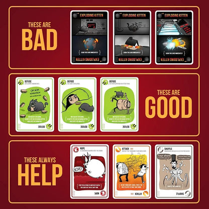 Exploding Kittens Card Game – Fun Family Party Game for Kids & Adults