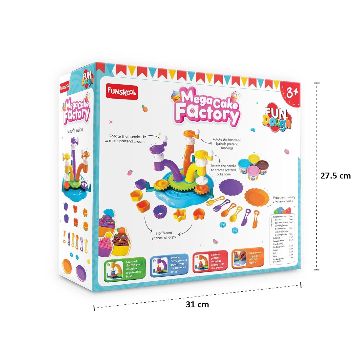Dough Mega Cake Factory, Pretend Play Dough Set for Kids