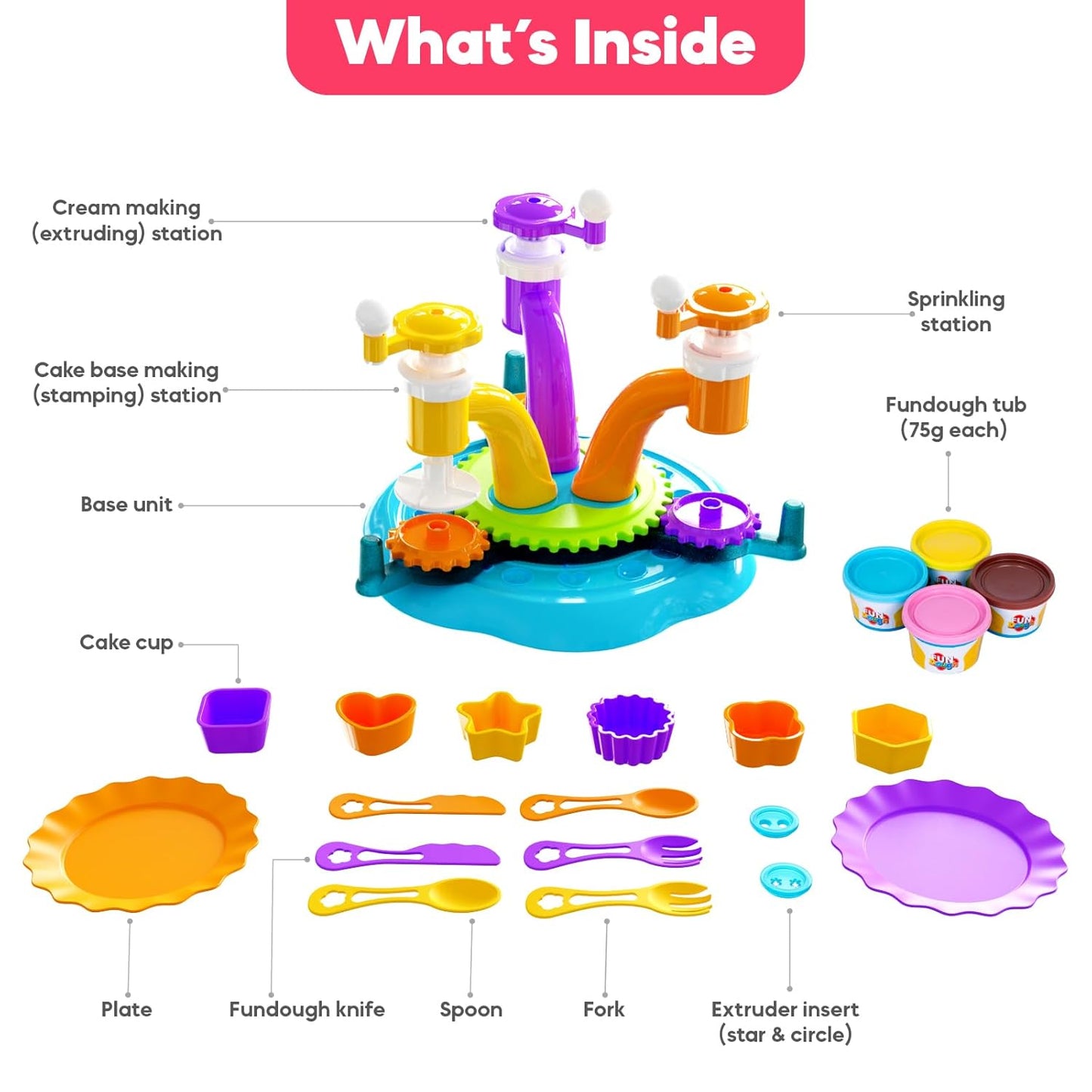 Dough Mega Cake Factory, Pretend Play Dough Set for Kids