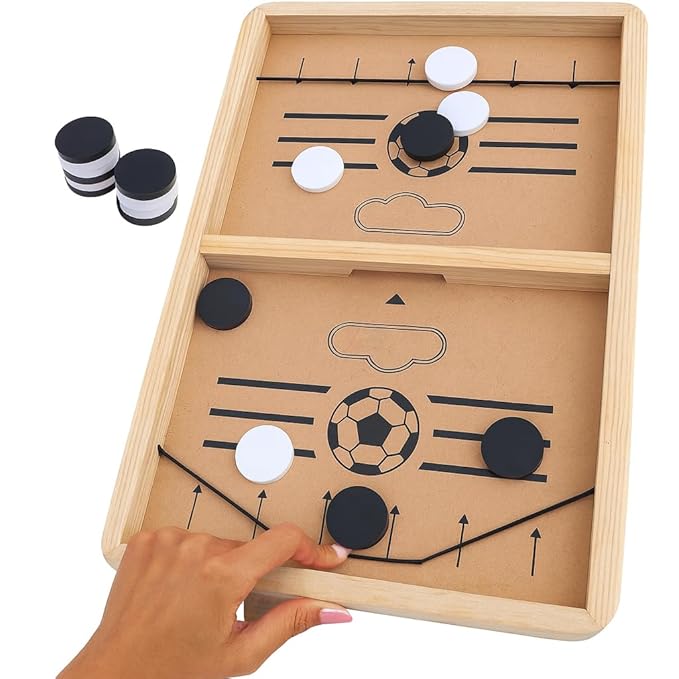Fast Finger String Hockey Wooden Table Battle Game