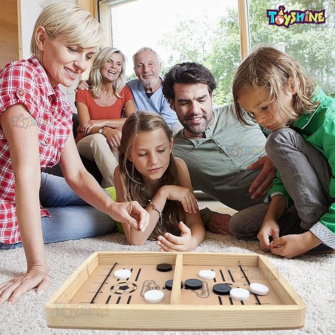 Fast Finger String Hockey Wooden Table Battle Game