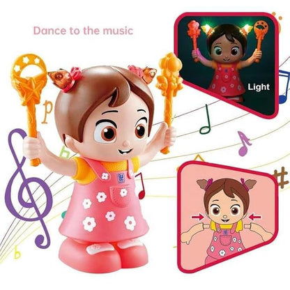 Dancing flip Stunt Doll for Kids,360 Degree Rotation with Music,Light