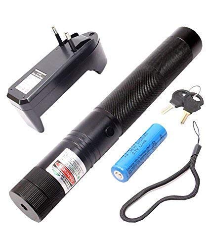 500mW Rechargeable Green Laser Pointer – Aluminium Body with LED Light & Battery long range
