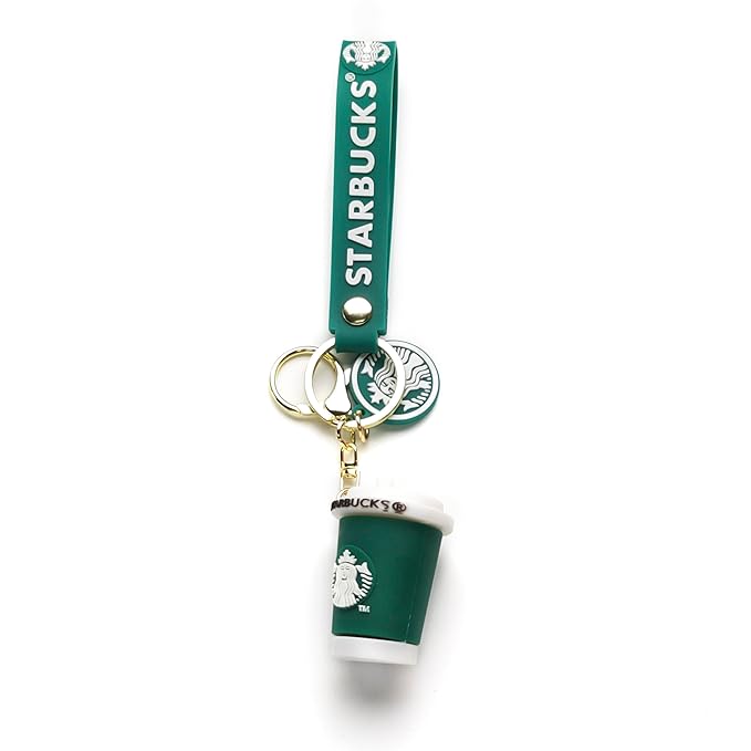 Starbucks Green Key Chain with car key, Home key, School bag, normal bag