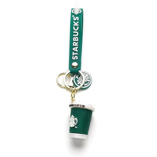 Starbucks Green Key Chain with car key, Home key, School bag, normal bag