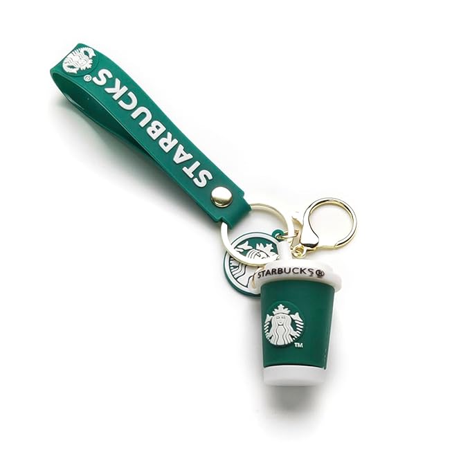 Starbucks Green Key Chain with car key, Home key, School bag, normal bag