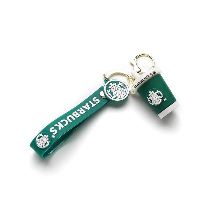Starbucks Green Key Chain with car key, Home key, School bag, normal bag
