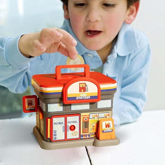 ATM Piggy Bank for Boys Girls, Mini ATM Coin Bank Money Saving Box with Password