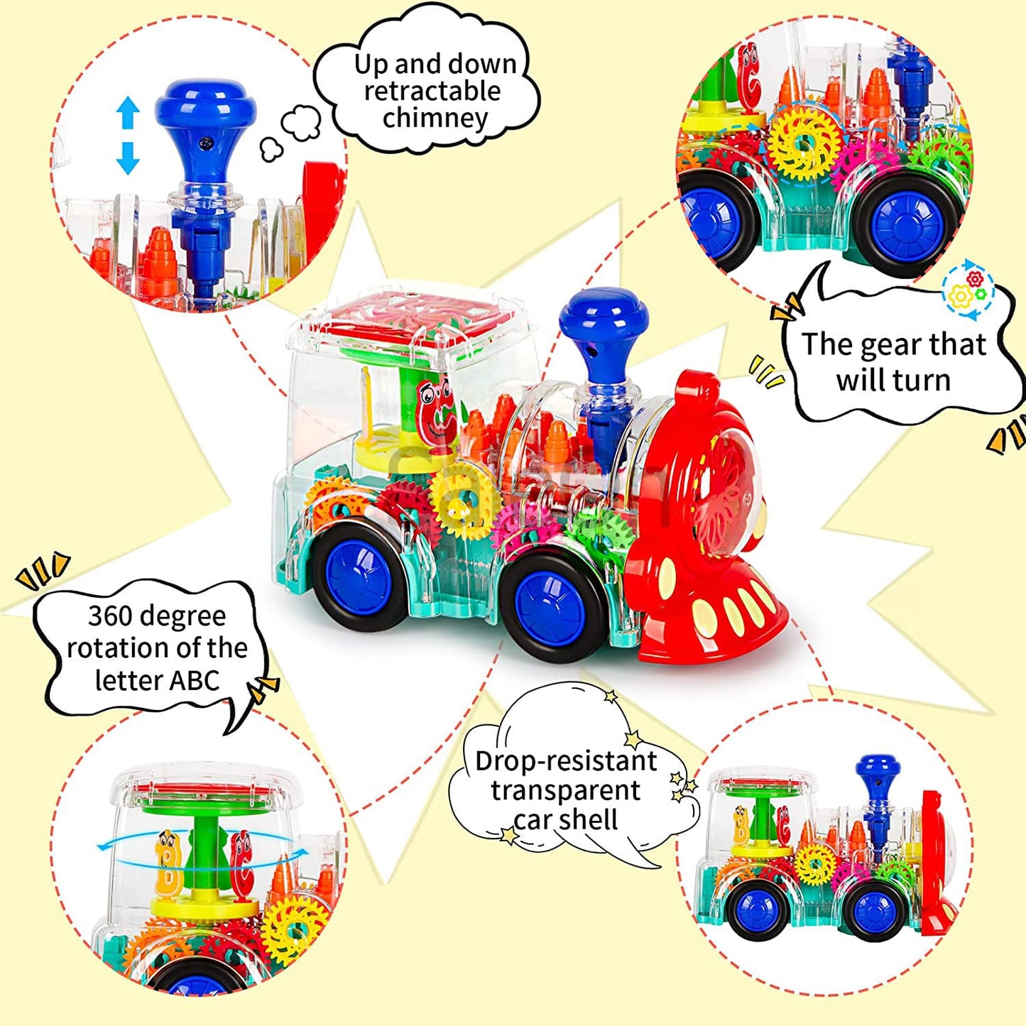 Electric Gear Train Toys with Cool Light & Sound Effect.