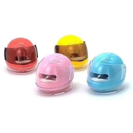 Helmet Shaped Pencil sharpner, Birthday return gift, sharpner for Kids, Pencil sharpner, (Pack of 2) (Assorted colors)