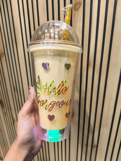 Hello Gorgeous Yellow Sipper With Light