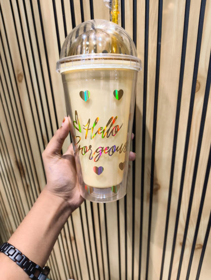 Hello Gorgeous Yellow Sipper With Light