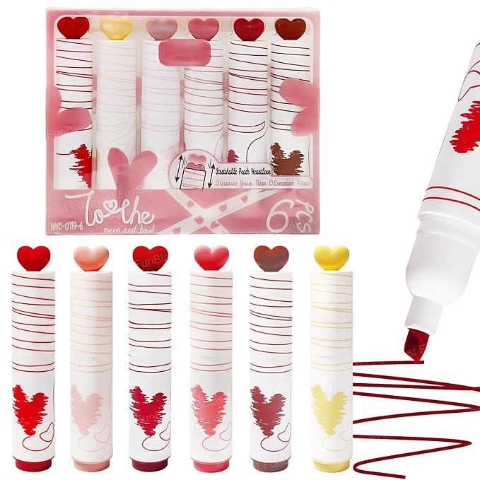 Heart Beam Highlighters Set of 6 Colours