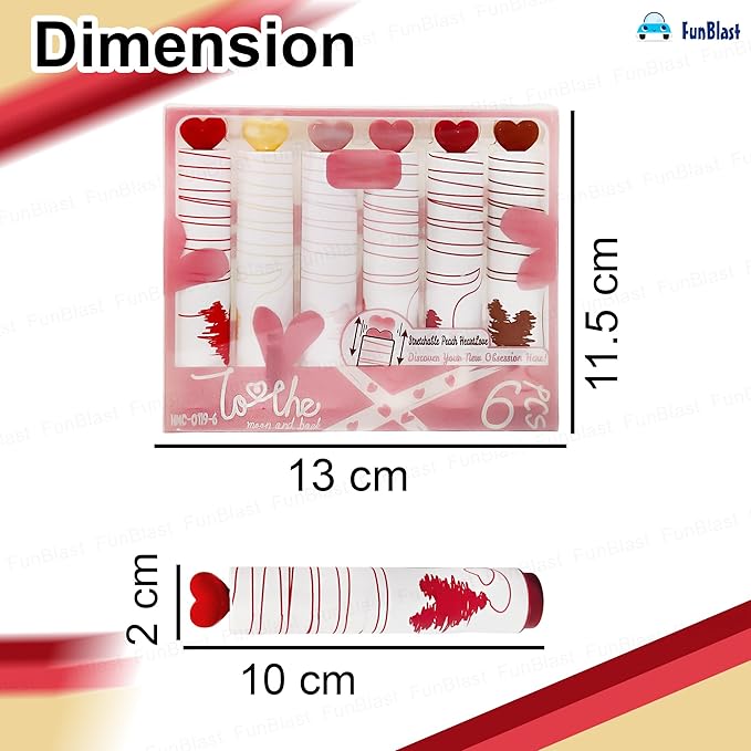 Heart Beam Highlighters Set of 6 Colours