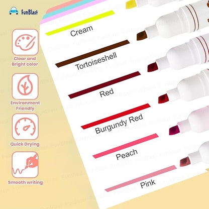 Heart Beam Highlighters Set of 6 Colours