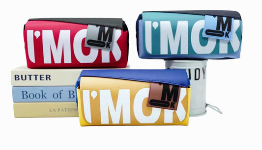 Superhero Pencil Pouch 2 Compartments & 2 Pocket | Aesthetic Pencil Pouch for School | Organize Pens Stationary Pouch Kids/College Students (I'am ok) (Assorted colors)