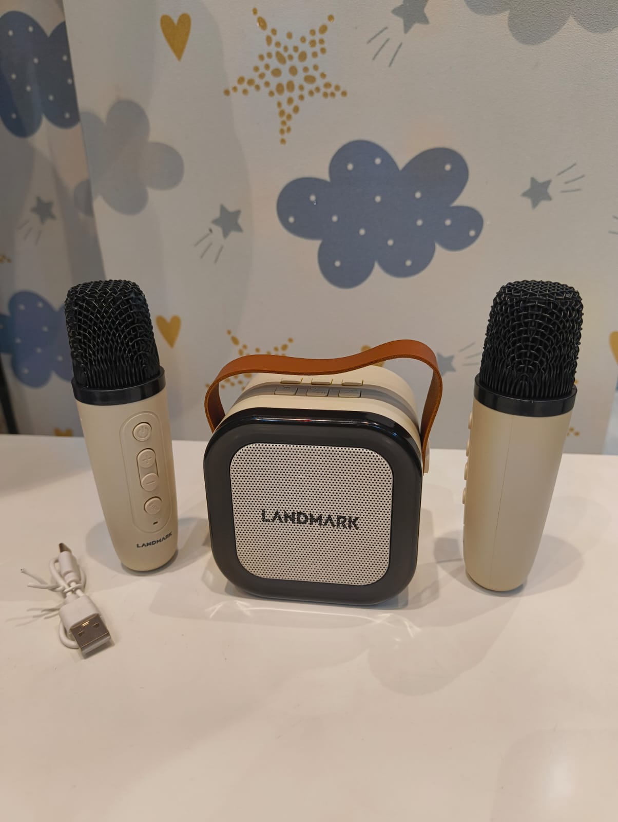 Mini Wireless Karaoke Speaker with 2 Mic (Pack of 1)