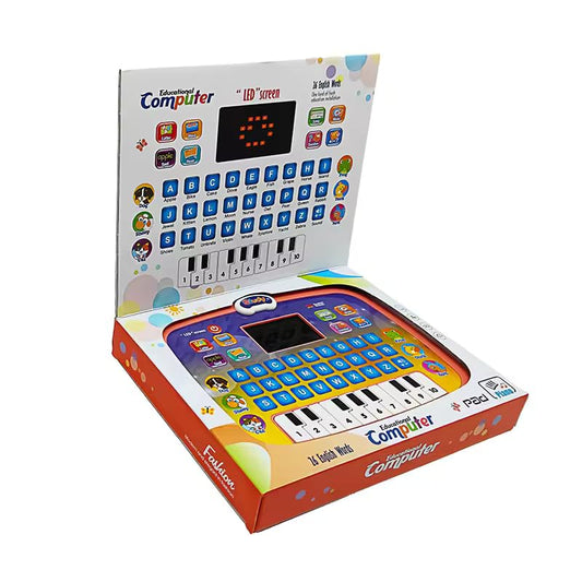 Kid Educational Computer with Piano/Tablet Toddler Learning Pad Interactive Toy with Screen -Educational Toys Fun Gifts -Music/Piano/ABC/Numbers/Words/Spell/Animals - for Boys & Girls 3+