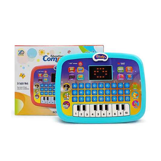 Kid Educational Computer with Piano/Tablet Toddler Learning Pad Interactive Toy with Screen -Educational Toys Fun Gifts -Music/Piano/ABC/Numbers/Words/Spell/Animals - for Boys & Girls 3+