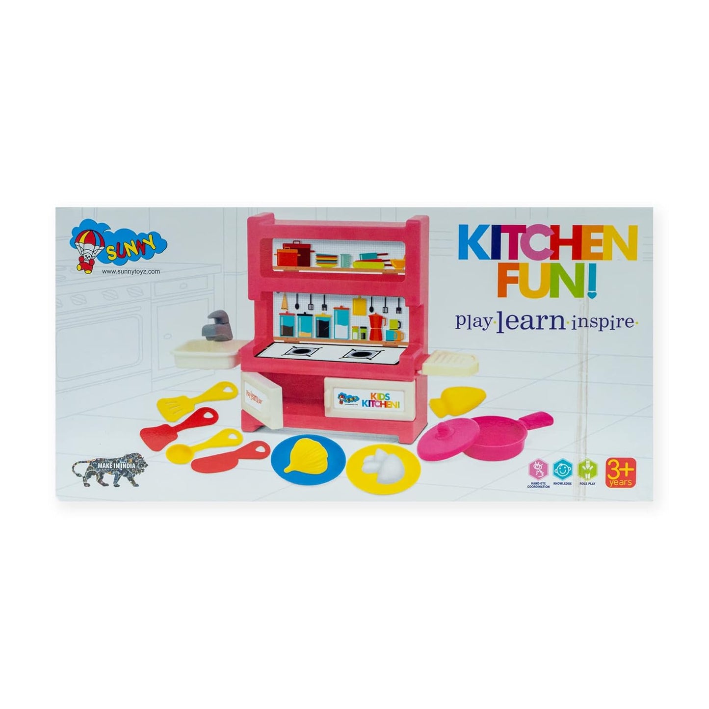 13 Pieces Kitchen Fun Plastic Set | A Perfect Role Play Kitchen Set Toys for Girls Kids (Assorted Colours)