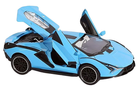 1:32 Scale Die-Cast Metal Lamborghiini Sian Car with Openable Doors,Pull Back Action,Blinking Lights【Pack of 1}