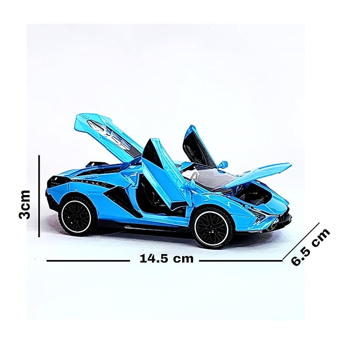 1:32 Lamborghini Sian Die-Cast Car – Pullback Toy with Lights & Openable Doors