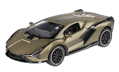 1:32 Scale Die-Cast Metal Lamborghiini Sian Car with Openable Doors,Pull Back Action,Blinking Lights【Pack of 1}