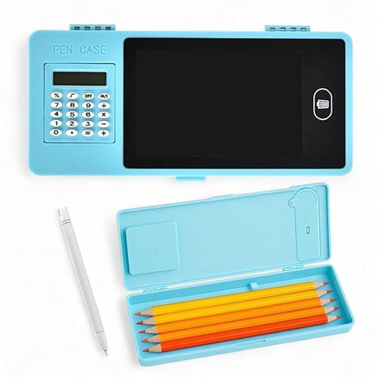 LCD Screen Pencil Box with Calculator (Assorted Colours)