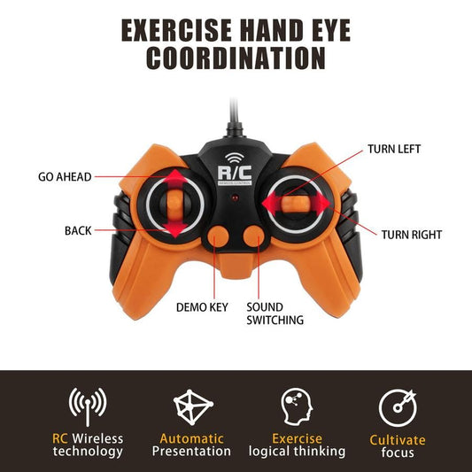 Rechargeable Remote Control 2 in 1 RC Cargo Truck (Yellow)