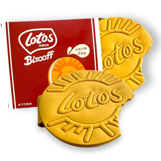 Bisooff Cream Biscuit Notepad – Mini Sticky Memo Pad (80 Sheets, 10cm)