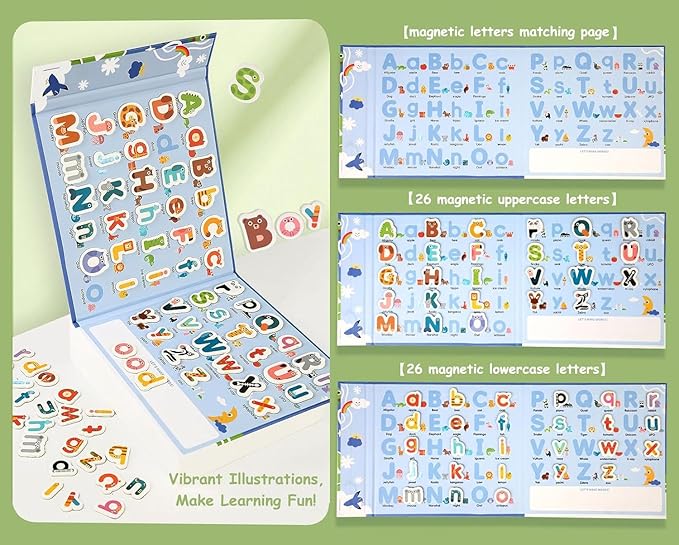 78 Pieces Magnetic Alphabet Letters for Kids