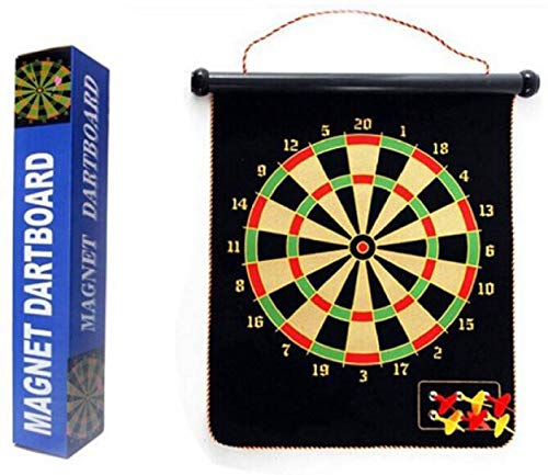 Two-Sided Magnetic Dart Board – Velvet & Steel Surfaces with 4 Darts