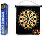 Two-Sided Magnetic Dart Board – Velvet & Steel Surfaces with 4 Darts