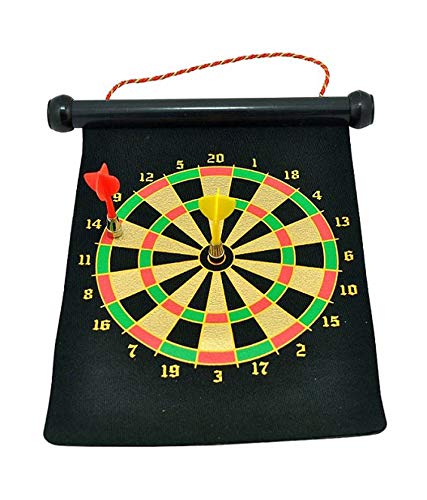 Two-Sided Magnetic Dart Board – Velvet & Steel Surfaces with 4 Darts